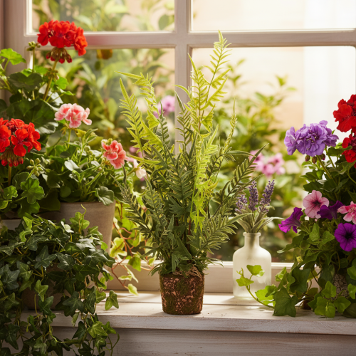 Kunstmatige varenplant met wortelkluit voor huis- en kantoordecoratie, 57 cm | Floristik24.nl