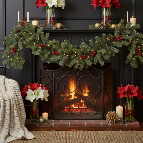Decoratieve dennentak, kunstmatige slinger voor winterdecoraties, 190 cm | Floristik24.nl