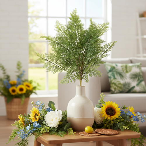 Kunstmatige varentak, meerdere takken, groen, 68 cm | Floristik24.nl