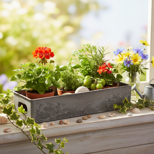 Compacte rechthoekige schaal, veelzijdig te gebruiken voor decoratie en beplanting, 23 cm | Floristik24.nl