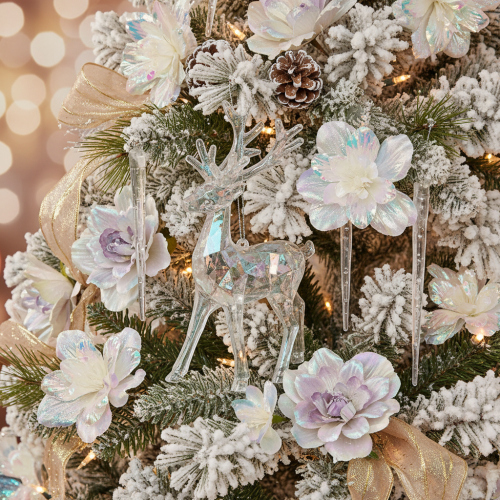 Acryl rendierversieringen voor de kerstboom, 14 cm, 4 stuks | Floristik24.nl