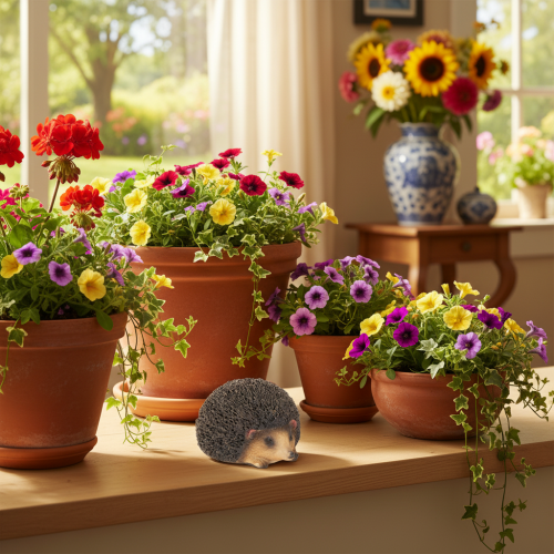 Artikel Decoratief egelbeeldje, kleine tafeldecoratie voor de herfst, 8 cm