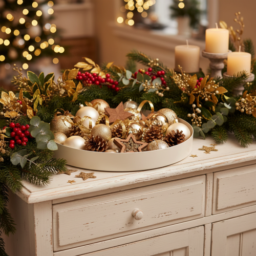Ronde decoratieve schaal voor woonaccessoires, 20 cm | Floristik24.nl