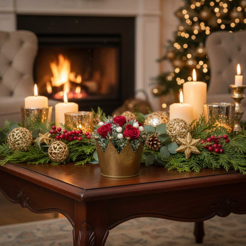 Decoratieve kroon voor tafeldecoratie en kerst, 11 cm | Floristik24.nl