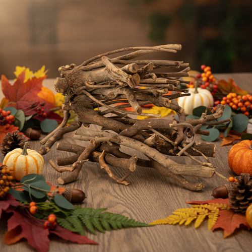 Decoratieve houten takken en wortelstokken, natuurlijk gedroogd, 18 cm, 500 g | Floristik24.nl