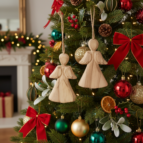 Engelenbeeldjes om in de kerstboom te hangen, 10 cm, 12 stuks | Floristik24.nl