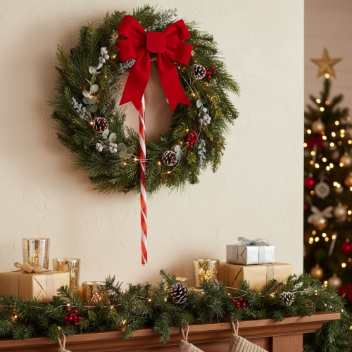 Kunstmatige kerstversiering in de vorm van een zuurstok, 60 cm, 3 stuks | Floristik24.nl