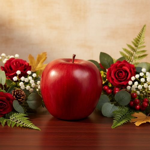 Decoratieve rode appel, decoratief fruit, Ø8cm H9.5cm, Red Delicious, 4 stuks | Floristik24.nl