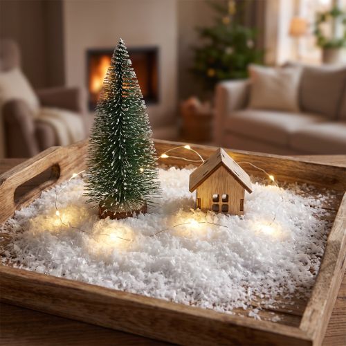 Decoratieve plastic sneeuw, grof, 30 g | Floristik24.nl