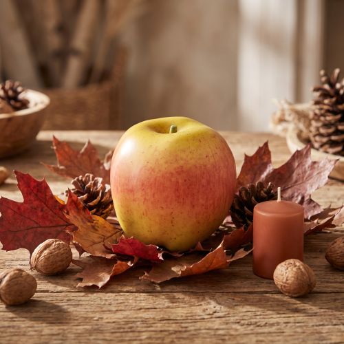 Artikel Decoratieve appelgele en rode decoratieve fruitvoerdummy Ø9cm