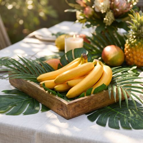 Kunstmatige bananendecoratie Geel kunstfruit als echt 18 cm | Floristik24.nl
