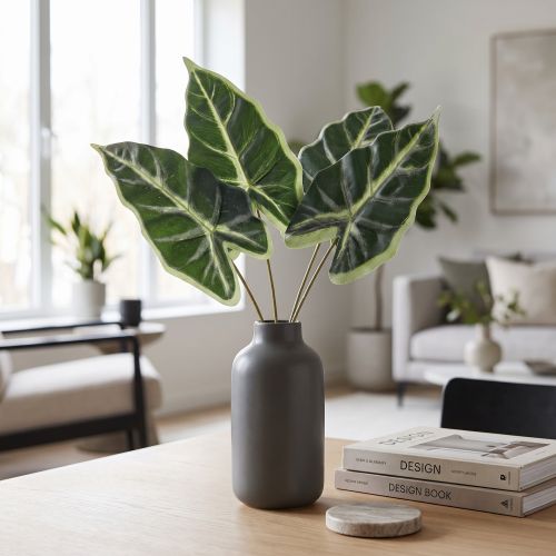 Artikel Alocasia Olifant Oorpijl Blad Kunstplanten Groen 55cm