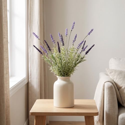 Lavendel Decoratie Kunst Bos Kunstplanten Paars 36cm | Floristik24.nl