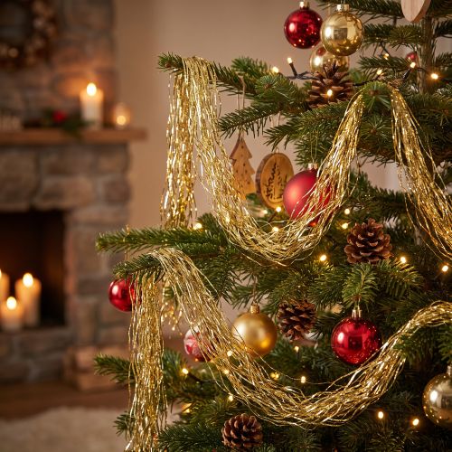 Tinsel Gouden Kerstboomdecoratie Kerstdecoratie 50cm | Floristik24.nl