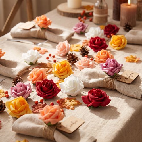 Foam roosjes Ø4,5cm verschillende kleuren 36 st | Floristik24.nl