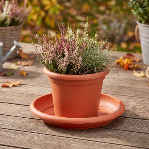 Onderzetter “Linda” Ø30cm terracotta | Floristik24.nl