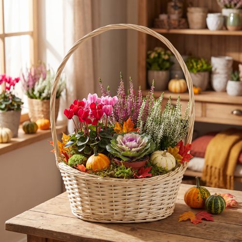 Houten Presentmand met Handgreep 38x27cm Wit | Floristik24.nl