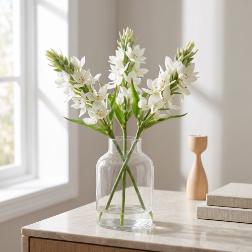 Kunstbloementuin Melkster Kunstbloem Wit 50cm | Floristik24.nl