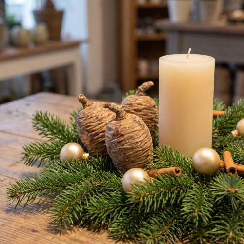 Artikel Cederappels, decoratieve ceder, naturel, 9-10,5 cm, 3 stuks