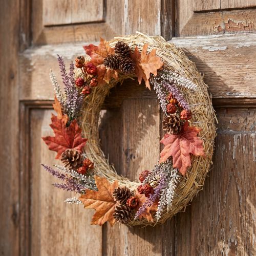 Strokrans 25cm decoratieve ring natuurlijke krans voor DIY decoratie 10 stuks | Floristik24.nl