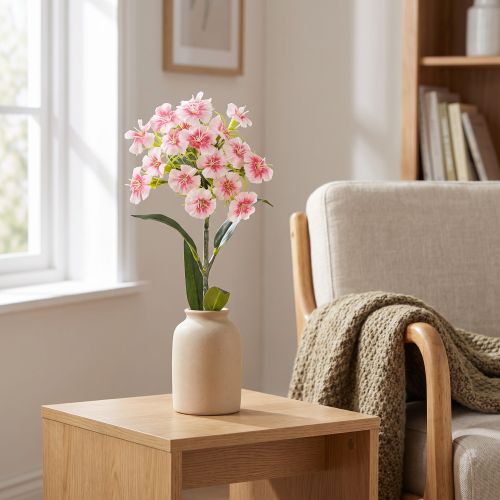 Baardanjer kunstanjer Perzik Roze 52cm | Floristik24.nl