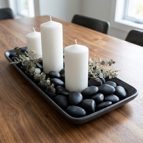 Rivierkiezels zwart mat 2cm - 5cm 1kg | Floristik24.nl