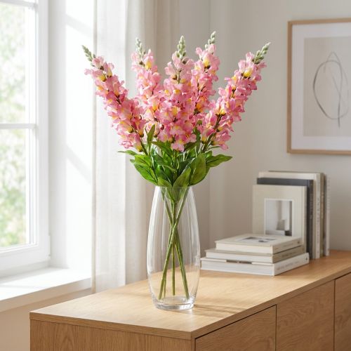 Leeuwebekken Zijden Bloem Kunstmatige Leeuwenbek Roze Geel L92cm | Floristik24.nl