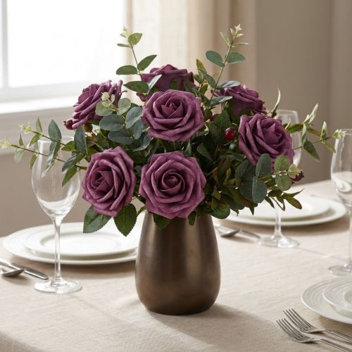 Foamrozen Ø7,5cm Mauve 18 st | Floristik24.nl