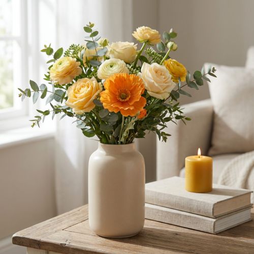 Kunstbloemen Kunst Klaproos Bloem Decoratief Klaproos Oranje 48cm