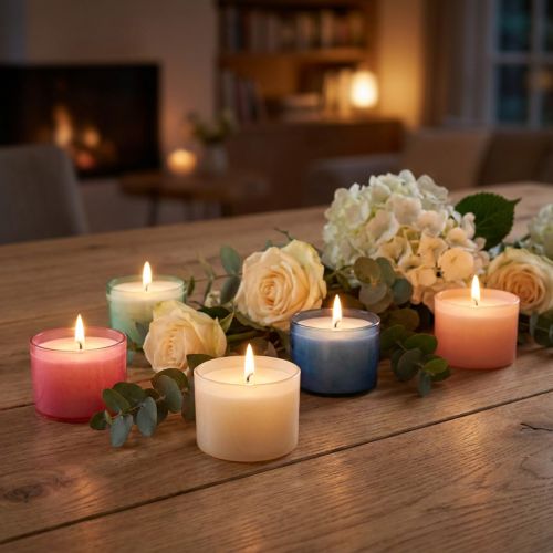 Colorlights theelichten pastel assorti brandduur 8u 40 stuks | Floristik24.nl