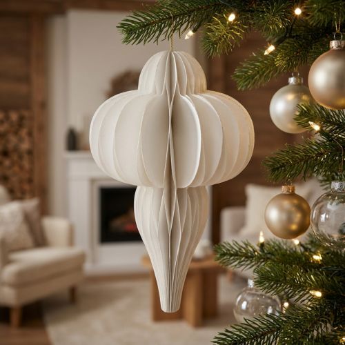 Kerstbal papier honingraat