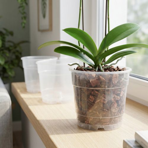 Plantenpot voor orchideeën Ø12cm transparant 10st | Floristik24.nl