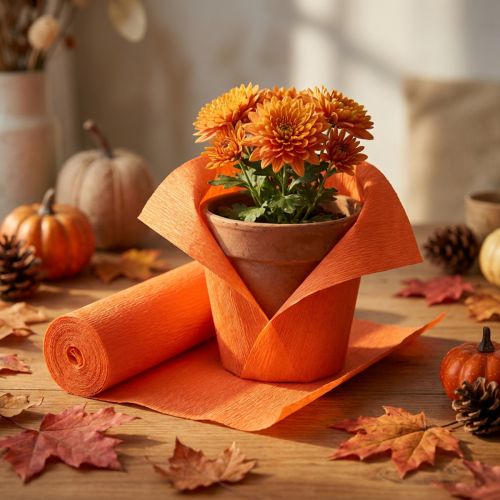 Bloemist crêpepapier Oranje