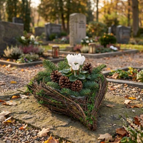 Planter Hart Vine Moss 21cm x 26cm H6cm | Floristik24.nl
