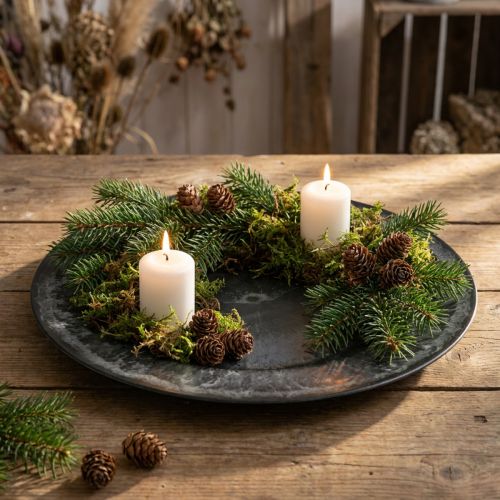 Decoratief bord antraciet Ø33cm | Floristik24.nl