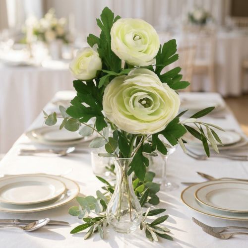 Kunstbloemen Ranunculus tuinkunst kunstbloemen wit 34cm | Floristik24.nl