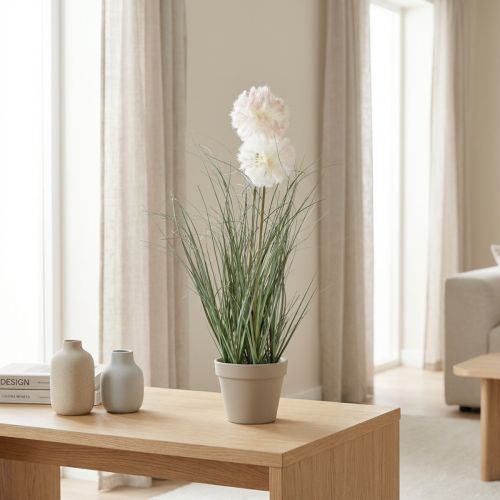 Kunst potplanten geitenbaard kunstplanten in pot 58cm | Floristik24.nl