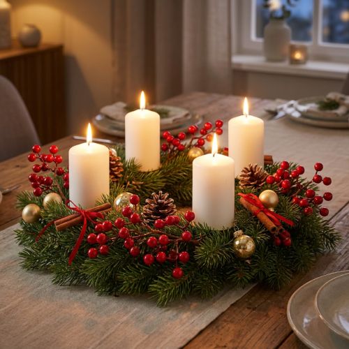 Helderrode bessentakken – Ideaal voor feestelijke decoraties, 30 cm – Set van 6 | Floristik24.nl