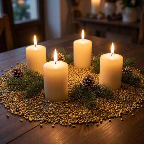 Decoratiekorrels geel goud sierstenen geel 2mm - 3mm 2kg | Floristik24.nl