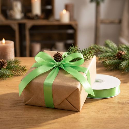 Cadeau- en decoratielint 15mm x 50m lichtgroen | Floristik24.nl
