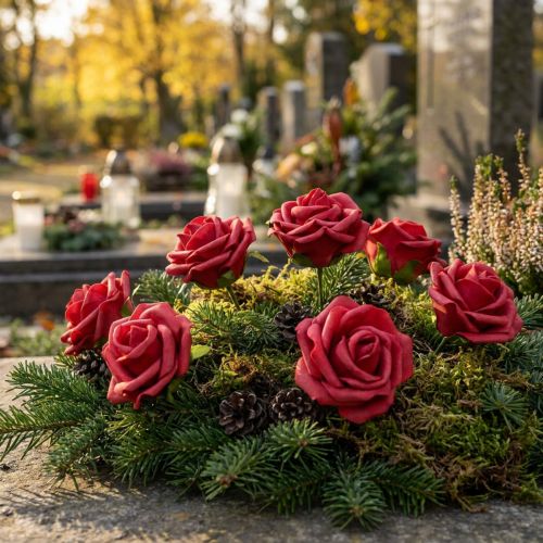 Schuimrozen Ø6cm Rood 27 stuks | Floristik24.nl