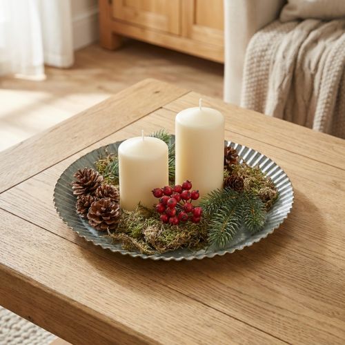 Decoratief bord zinkplaat metalen bord antraciet goud Ø20,5cm | Floristik24.nl