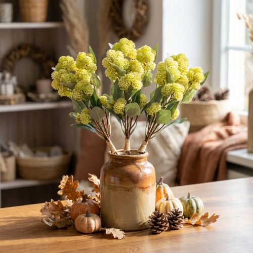 Fat Hen Green Sedum Muurpeper Kunstbloemen 41cm 3st | Floristik24.nl