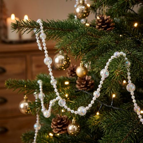 Parelketting parellint parelkrans iriserend 270cm × 2 stuks | Floristik24.nl