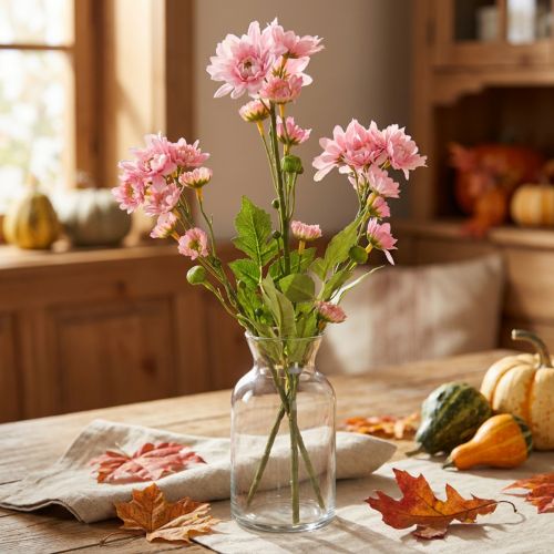 Kunstbloemen Kunstasters Zijden Bloemen Roze 80cm | Floristik24.nl