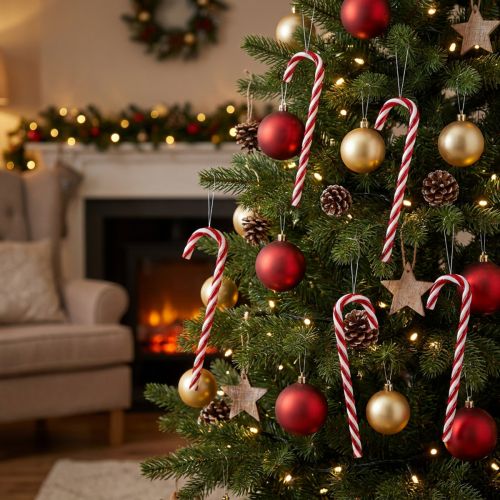Kerstboomdecoratie snoepriet 18cm 12st | Floristik24.nl