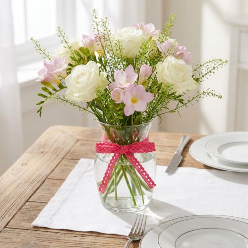 Artikel Decoratief lint roze decoratief lint kant B9mm L20m