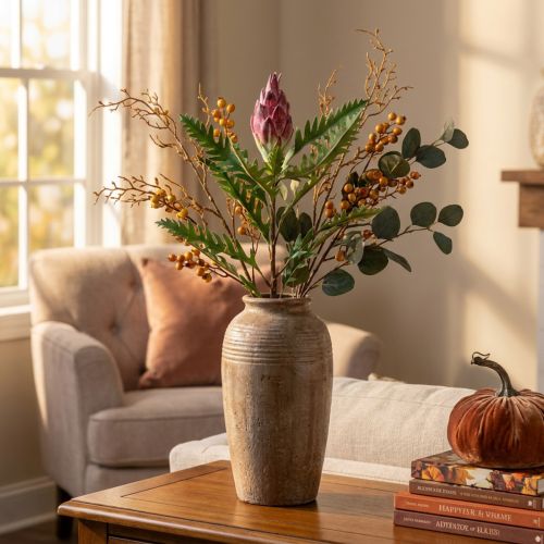 Artisjok Artisjok Roze Kunstplanten Deco Herfst H68cm | Floristik24.nl