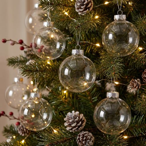 Artikel Kerstbol glas Ø6cm helder 24 st