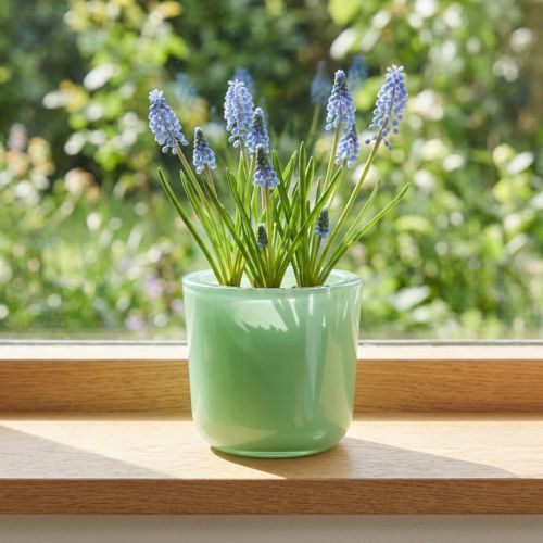 Glazen pot Ø7.8cm H8cm mintgroen | Floristik24.nl